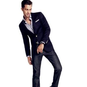 Burberry London blazer / sports coat / navy 2 button 46L